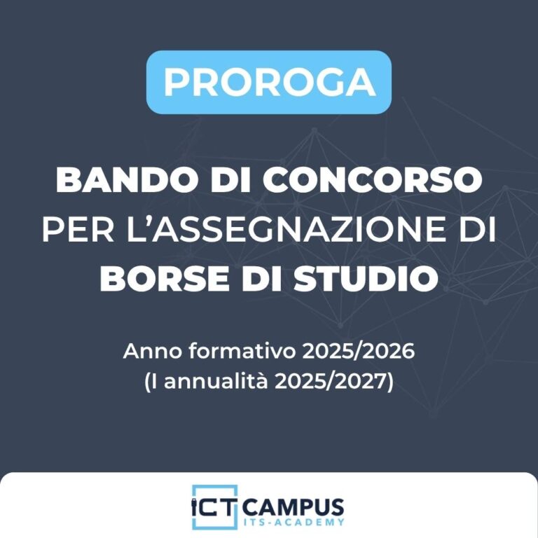 PROROGA – Bando di Concorso per l’assegnazione di Borse di studio – Anno formativo 2025/2026