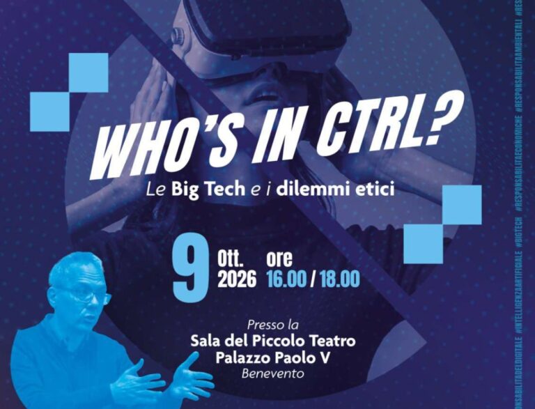 WHO’S IN CTRL? Le Big Tech e i dilemmi etici | Incontro interattivo